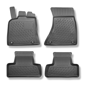 Tapis de sol en TPE adapté pour Audi Q5 I 8R SUV (12.2015-10.2022) - tapis de voiture - noir