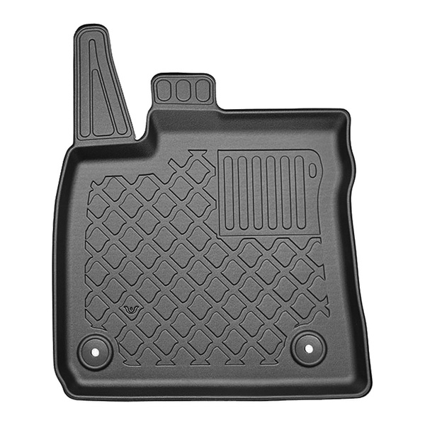 Tapis de sol en TPE adapté pour Ford Transit Courier I Van (08.2014-2023) - tapis de voiture - noir