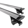 Barres de toit en aluminium adapté pour Seat Leon IV Sportstourer (2020-....) - Porte-Bagages de Voiture argent - rails intégrés