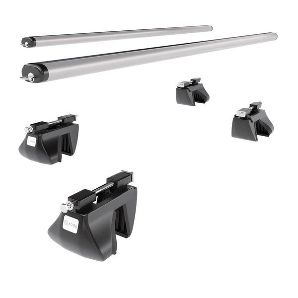 Barres de toit en aluminium adapté pour Infiniti QX70 SUV (2013-2018) - Porte-Bagages de Voiture argent - rails