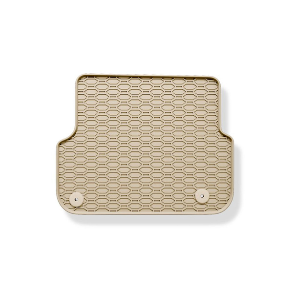 Tapis de sol en caoutchouc adapté pour Audi A6 C6 (2004-2011) - tapis de voiture - beige
