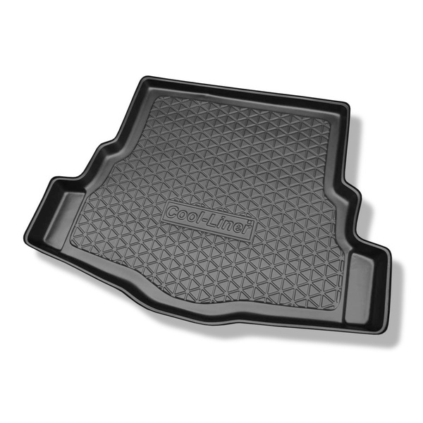 Tapis de coffre adapté pour Alfa Romeo 159 Berline (09.2005-2011) - bac de coffre - protection de coffre voiture - avec roue de secours taille normale