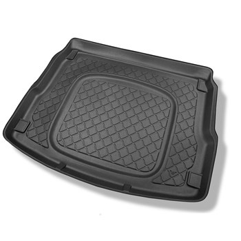 Tapis de coffre adapté pour Audi A8 D4 Berline (01.2010-09.2013) - bac de coffre - protection de coffre voiture - version standard et longue ; avec roue de secours à usage temporaire / kit de réparation; aussi pour la version Quattro