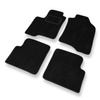 Tapis de Sol Velours adapté pour Fiat Panda III Hayon, Van (2012-....) - Premium tapis de voiture - noir