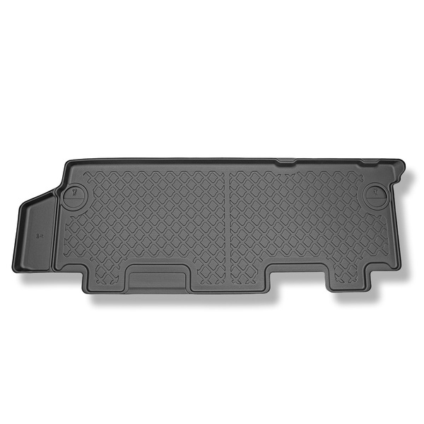 Tapis de sol en TPE adapté pour Volkswagen Transporter T5, T6, T6.1 Van (2003-2024) - deuxième rangée - tapis de voiture - noir