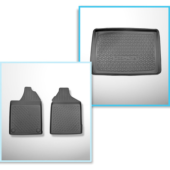 Kit tapis de coffre et tapis de voiture TPE pour: Aixam City Hayon (10.2016-....