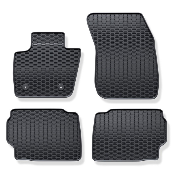 Tapis de sol en caoutchouc adapté pour Ford Mondeo V Hayon, Break, Berline (2014-2021) - tapis de voiture - noir - 4 pcs.