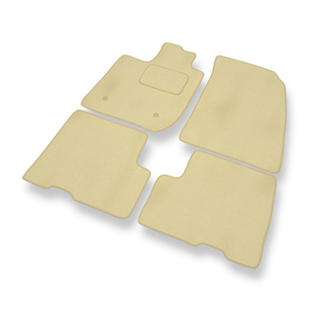 Tapis de Sol Velours adapté pour Dacia Duster II (2018-2024) - Premium tapis de voiture - beige