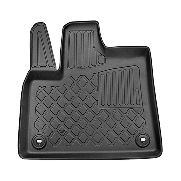 Tapis de sol en TPE adapté pour Toyota Proace City Van (03.2020-....) - 5 sièges; version courte et longue; avec sièges réglables et non réglables dans la première rangée - tapis de voiture - noir