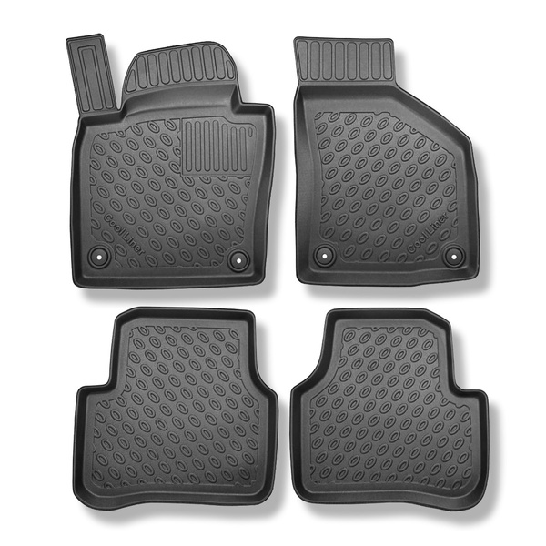 Tapis de sol en TPE adapté pour Volkswagen Passat CC Coupé (06.2008-11.2016) - tapis de voiture - noir