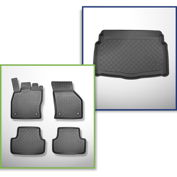 Kit tapis de coffre et tapis de voiture TPE pour: Volkswagen Golf VIII Hayon (12