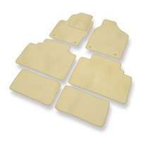 Tapis de Sol Velours adapté pour Ford Galaxy I (1995-2000) - Premium tapis de voiture - beige