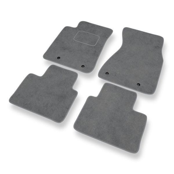 Tapis de Sol Velours adapté pour Audi A8 I D2 Berline (1994-2002) - Premium tapis de voiture - gris