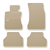 Tapis de sol en caoutchouc adapté pour BMW 5 E60, E61 (2003-2010) - tapis de voiture - beige