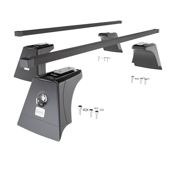 Barres de toit en acier adapté pour Suzuki Across SUV (2021-....) - Porte-Bagages de Voiture noir - rails intégrés