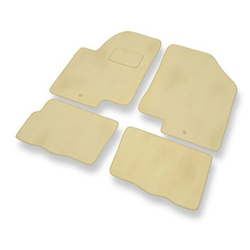 Tapis de Sol Velours adapté pour Kia Soul SUV (2008-2016) - Premium tapis de voiture - beige