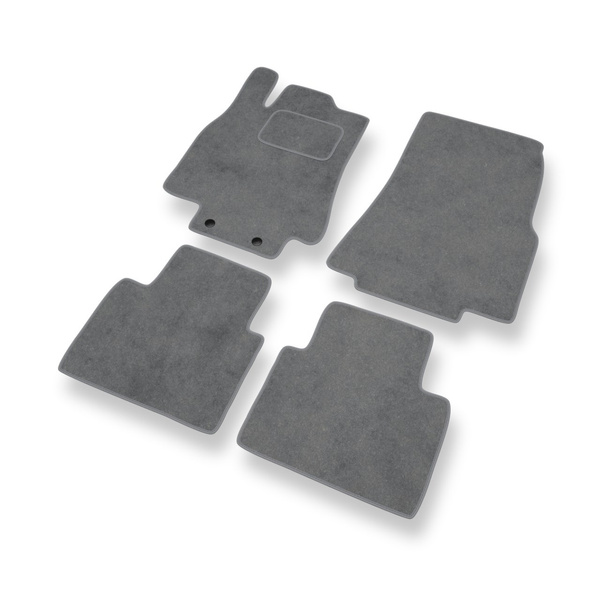 Tapis de Sol Velours adapté pour Mercedes-Benz Classe A W169 Hayon (2004-2012) - Premium tapis de voiture - gris