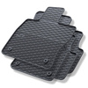 Tapis de sol en caoutchouc adapté pour Volkswagen Passat B8 Berline, SW (2014-2023) - tapis de voiture - noir - 4 pcs.