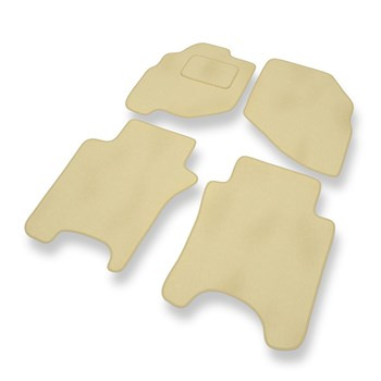 Tapis de Sol Velours adapté pour Honda City IV (2002-2008) - Premium tapis de voiture - beige