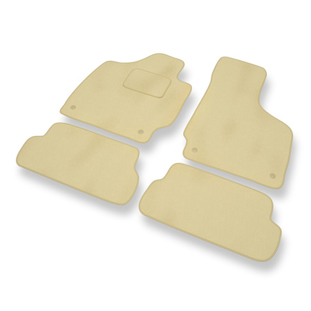 Tapis de Sol Velours adapté pour Audi TT II 8J (2006-2014) - Premium tapis de voiture - beige