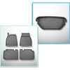 Kit tapis de coffre et tapis de voiture TPE pour: Tesla Model S 0 Coupé (01.2021-....) - coffre avant