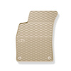 Tapis de sol en caoutchouc adapté pour Audi A4 B6 (2000-2006) - tapis de voiture - beige