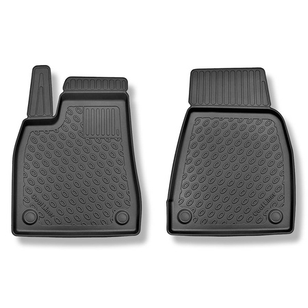 Tapis de sol en TPE adapté pour Tesla Model X SUV (10.2016-12.2020) - 6/7 sièges; avant seulement - tapis de voiture - noir