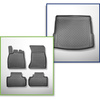 Kit tapis de coffre et tapis de voiture TPE pour: Audi Q5 II FY SUV (01.2017-08.2024) - également pour les modèles avec rail de montage;non pour version TFSI e plug-in hybrid;aussi pour les modèles avec des rails de fixation