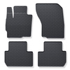 Tapis de sol en caoutchouc adapté pour Citroen C-Crosser (2007-2012) - tapis de voiture - noir