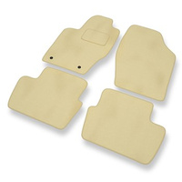Tapis de Sol Velours adapté pour Citroen C4 I (2004-2013) - Premium tapis de voiture - beige
