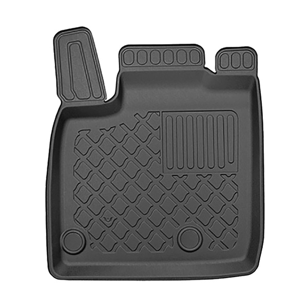 Tapis de sol en TPE adapté pour Nissan Qashqai III MHEV Mild Hybrid Crossover (06.2021-....) - tapis de voiture - noir