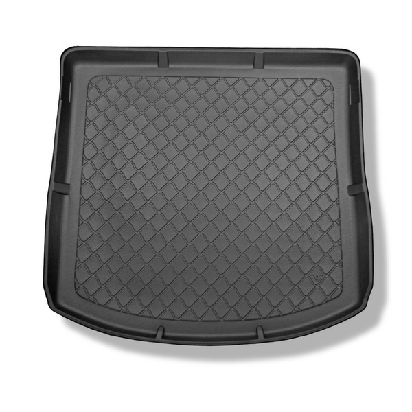 Tapis de coffre adapté pour Volkswagen Touran I 1T Monospace (09.2010-08.2015) - bac de coffre - protection de coffre voiture - 7 places; 3me rangée abaissée