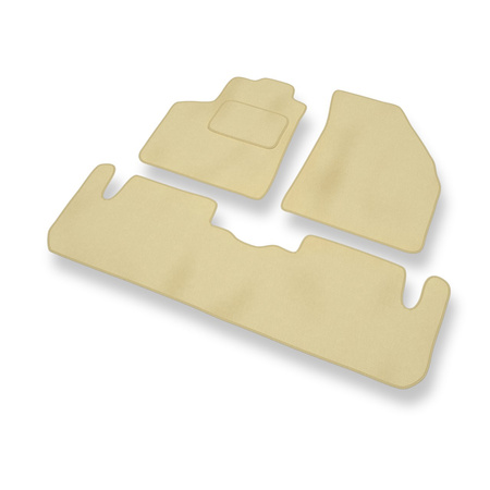 Tapis de Sol Velours adapté pour Chevrolet Rezzo (2004-2008) - Premium tapis de voiture - beige