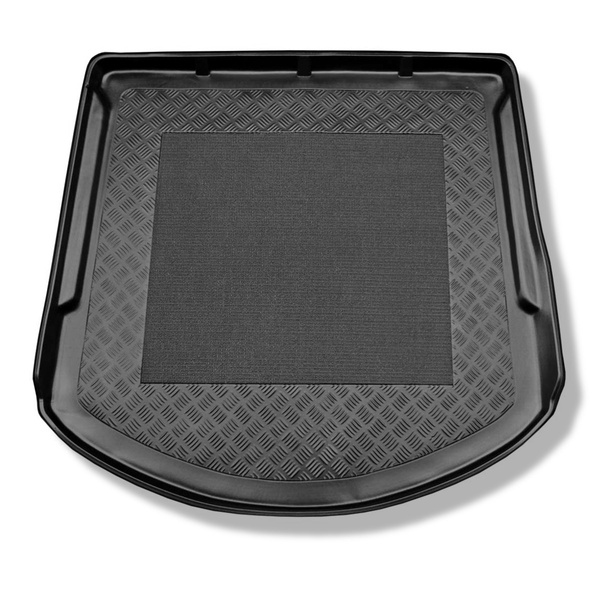 Tapis de coffre adapté pour Ford Mondeo IV Break (09.2007-12.2014) - bac de coffre - protection de coffre voiture - avec roue de secours à usage temporaire ou kit de réparation