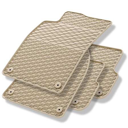 Tapis de sol en caoutchouc adapté pour Audi A5 8T (2007-2016) - tapis de voiture - beige