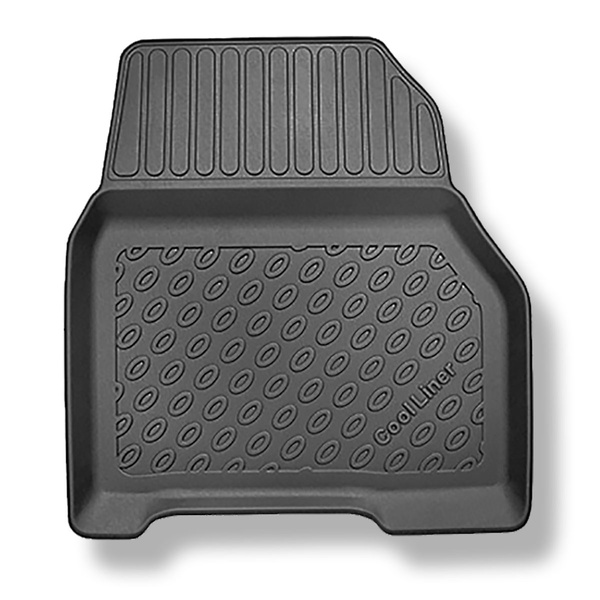 Tapis de sol en TPE adapté pour Renault Kangoo II Van (2008-04.2021) - 5 ou 7 sièges; sans la troisième rangée de sièges - tapis de voiture - noir