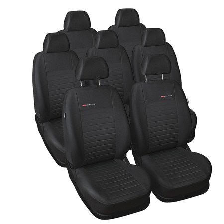 Housses de siège sur mesure adaptées pour Seat Alhambra II Van (2010-2020) sans sièges enfants aux sièges arrière - housse siege voiture - couverture siege - E4