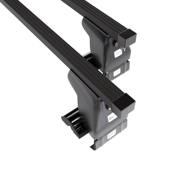 Barres de toit en acier adapté pour Toyota Camry IX Berline (2018-....) - Porte-Bagages de Voiture noir - toit normal