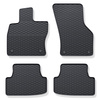 Tapis de sol en caoutchouc adapté pour Volkswagen Golf VIII Hayon, SW (2019-....) - tapis de voiture - noir - 4 pcs.