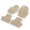 Tapis de sol en caoutchouc adapté pour Volvo S60 II (2010-2019) - tapis de voiture - beige