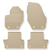 Tapis de sol en caoutchouc adapté pour Volvo XC60 I (2008-2017) - tapis de voiture - beige