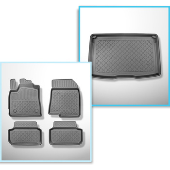 Kit tapis de coffre et tapis de voiture TPE pour: Dacia Sandero III DJF Hayon (0