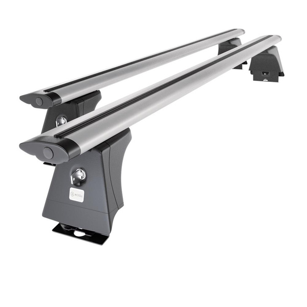 Barres de toit en aluminium adapté pour Fiat Ducato IV Van (2014-....) - Porte-Bagages de Voiture argent - points de montage - (suivant le modèle de voiture ils peuvent se situer à différents endroits)