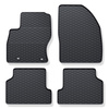 Tapis de sol en caoutchouc adapté pour Ford Focus II (2003-2011) - tapis de voiture - noir