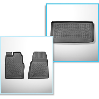 Kit tapis de coffre et tapis de voiture TPE pour: Ford Tourneo Custom Van (02.20