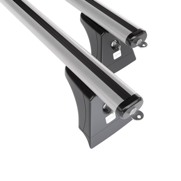 Barres de toit en aluminium adapté pour Opel Astra J mk IV Berline (2011-2020) - Porte-Bagages de Voiture argent - points de montage - (suivant le modèle de voiture ils peuvent se situer à différents endroits)