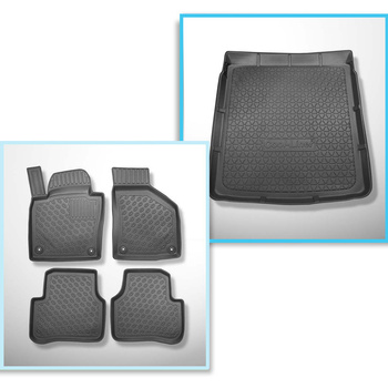 Kit tapis de coffre et tapis de voiture TPE PREMIUM pour: Volkswagen Passat B6 B