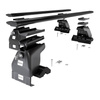 Barres de toit en aluminium adapté pour Chevrolet Kalos Hayon (2003-2011) - Porte-Bagages de Voiture noir - toit normal