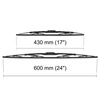Balais d'essuie-glace de pare-brise adaptés pour Lexus LS IV Berline (2006-2017) - balais standard