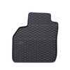 Tapis de sol en caoutchouc adapté pour Renault Scenic II Monospace (2003-2009) - tapis de voiture - noir - 3 pcs.